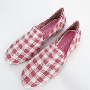 Rothys | Size 7.5 Marta Ferri Collab Gingham Primrose Check Loafers Preppy